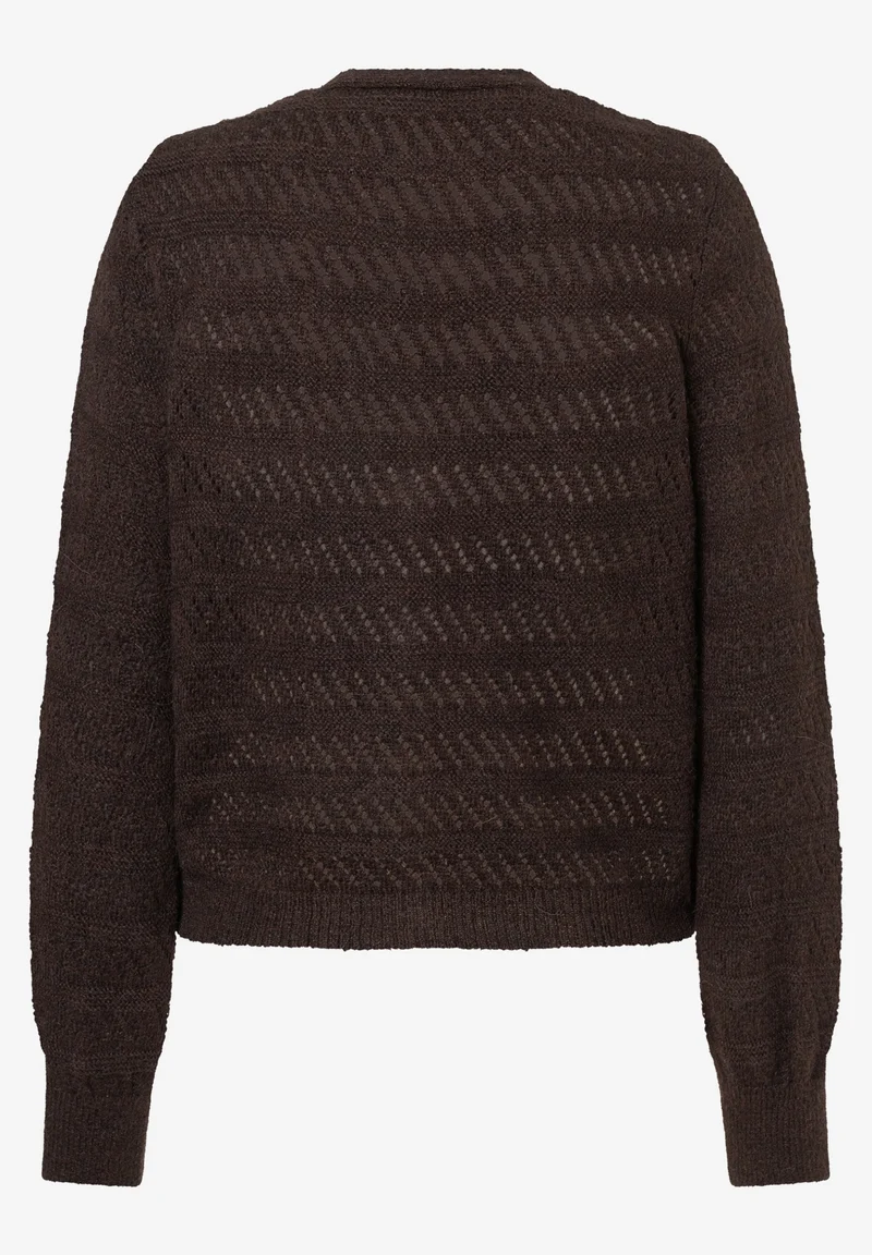 Ajour Cardigan, espresso brown