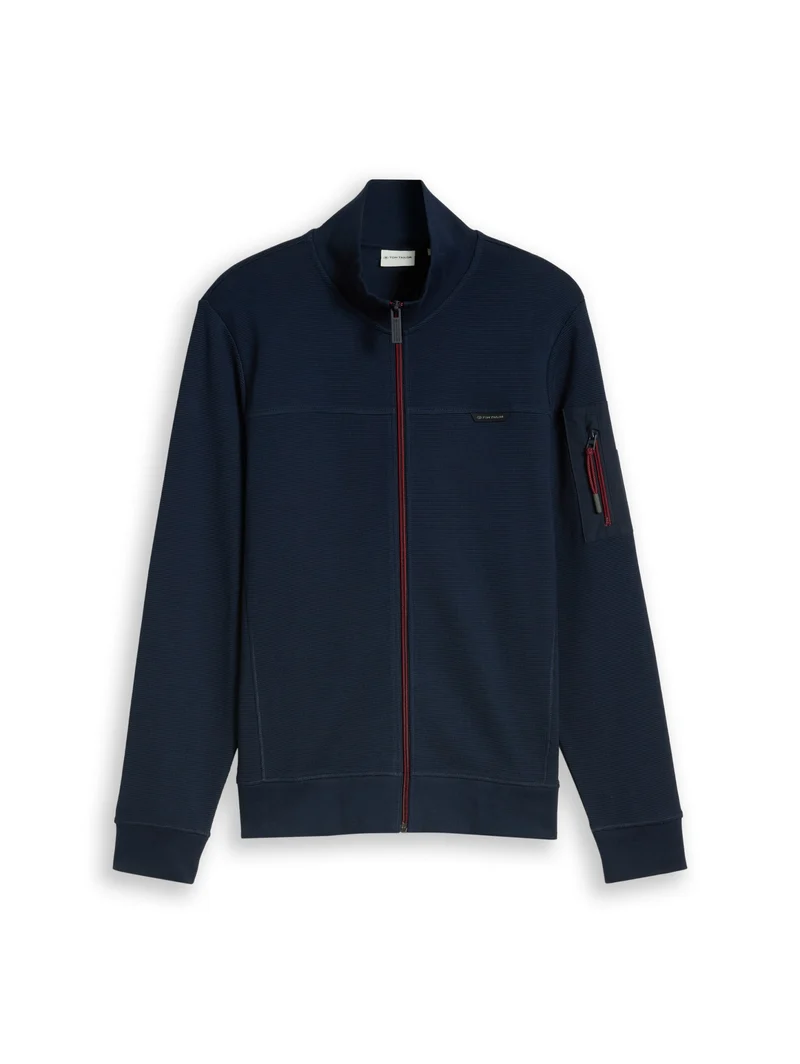 structured stand-up sweat jack, sky captain blue