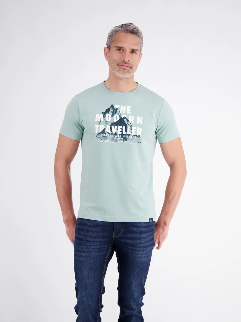T-SHIRT/SERAFINO 1/2 ARM, MISTY BLUE