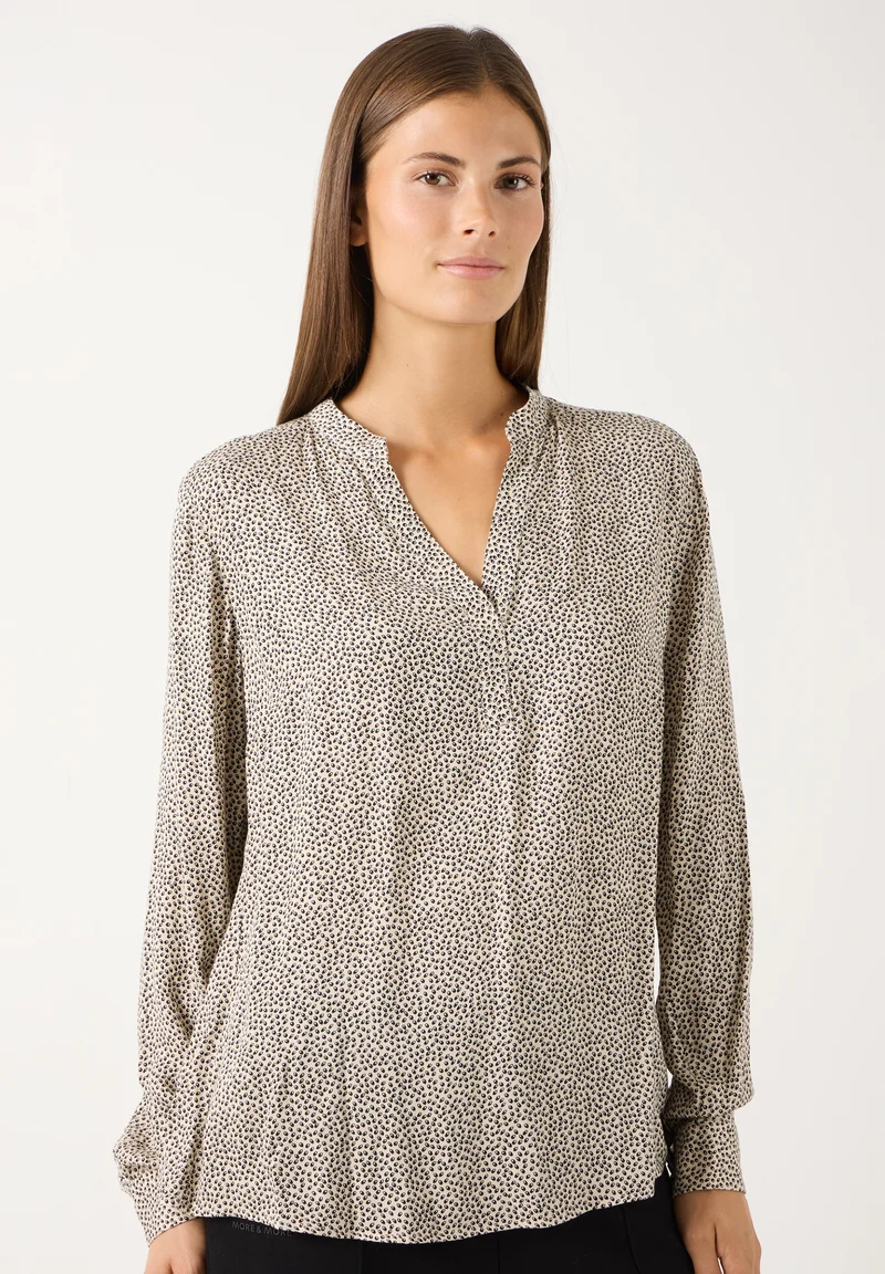 Printed Blouse, mini leaf print
