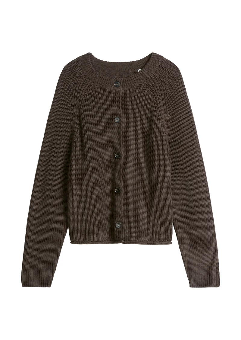 Knit Cardigans Longsleeve, Burnt Coffee