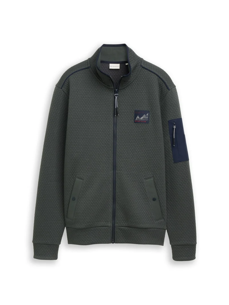 structured stand-up jacket, Darkest Olive