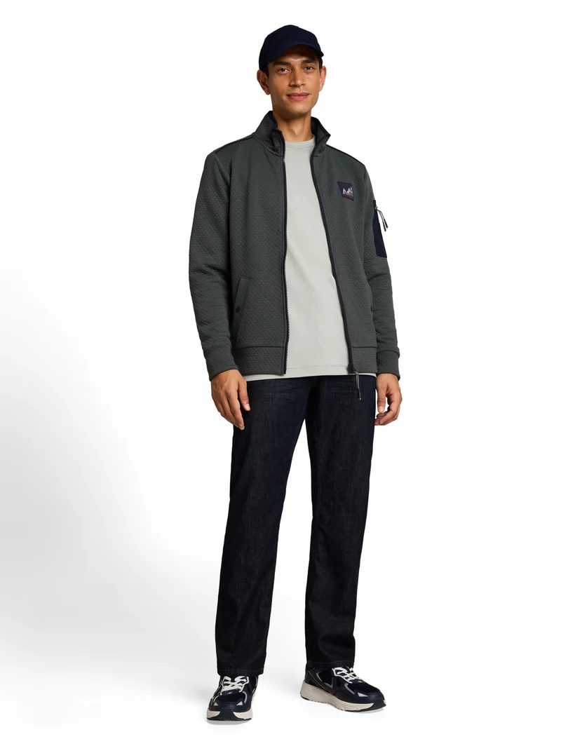 structured stand-up jacket, Darkest Olive
