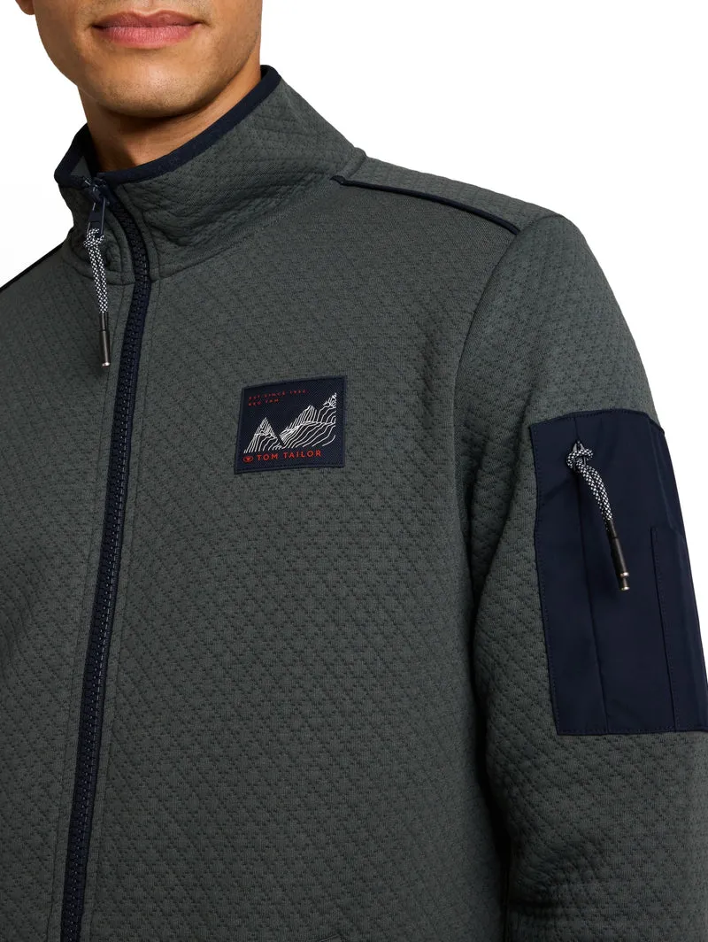 structured stand-up jacket, Darkest Olive