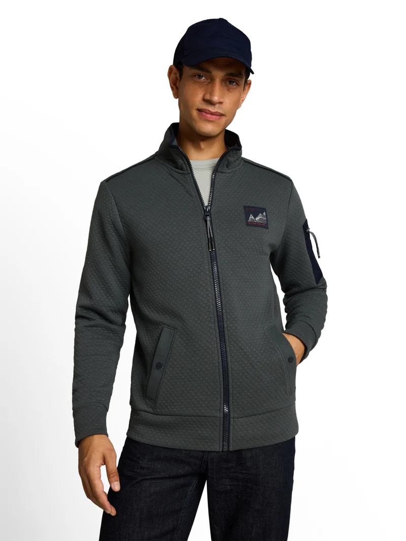 structured stand-up jacket, Darkest Olive