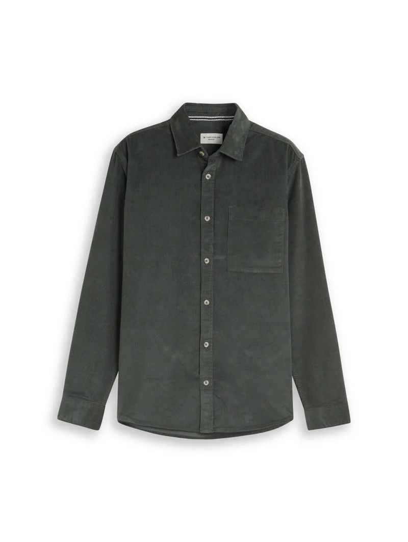 soft corduroy shirt, Darkest Olive