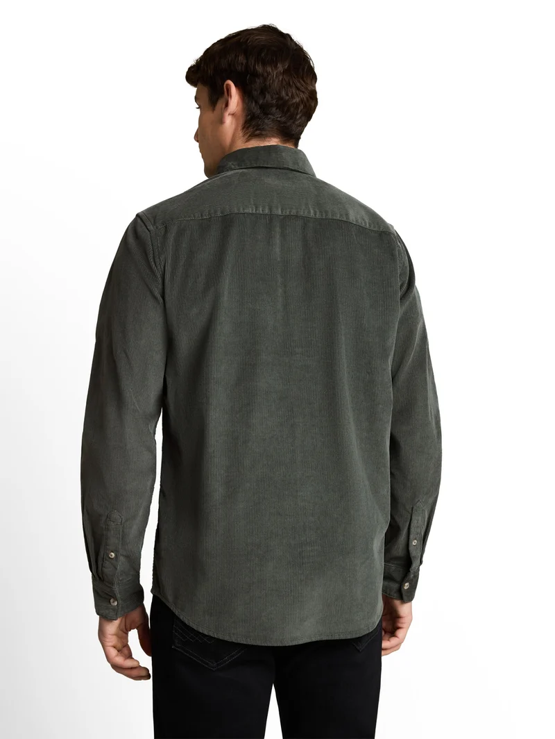 soft corduroy shirt, Darkest Olive