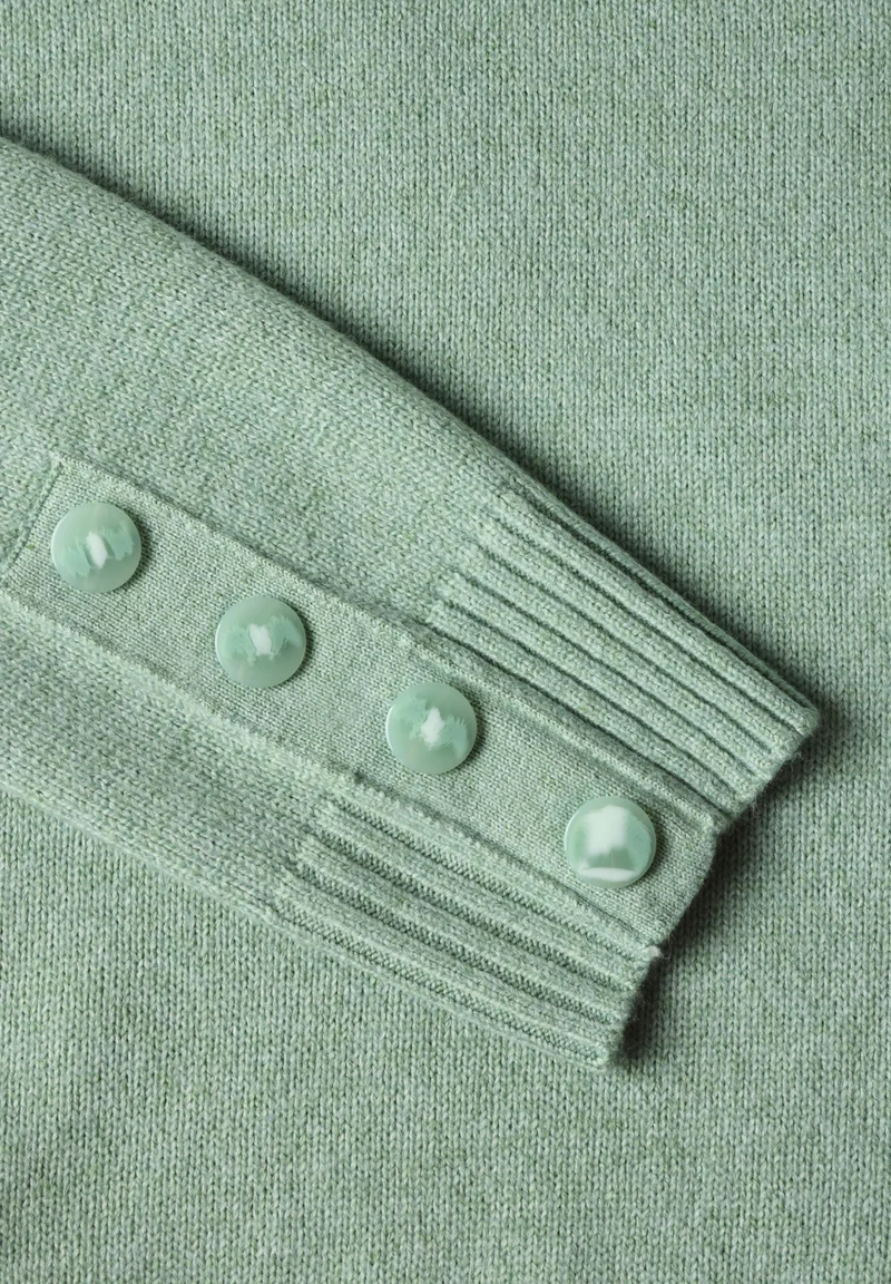LTD QR Studio_Round neck sweat, grayed mint mel.