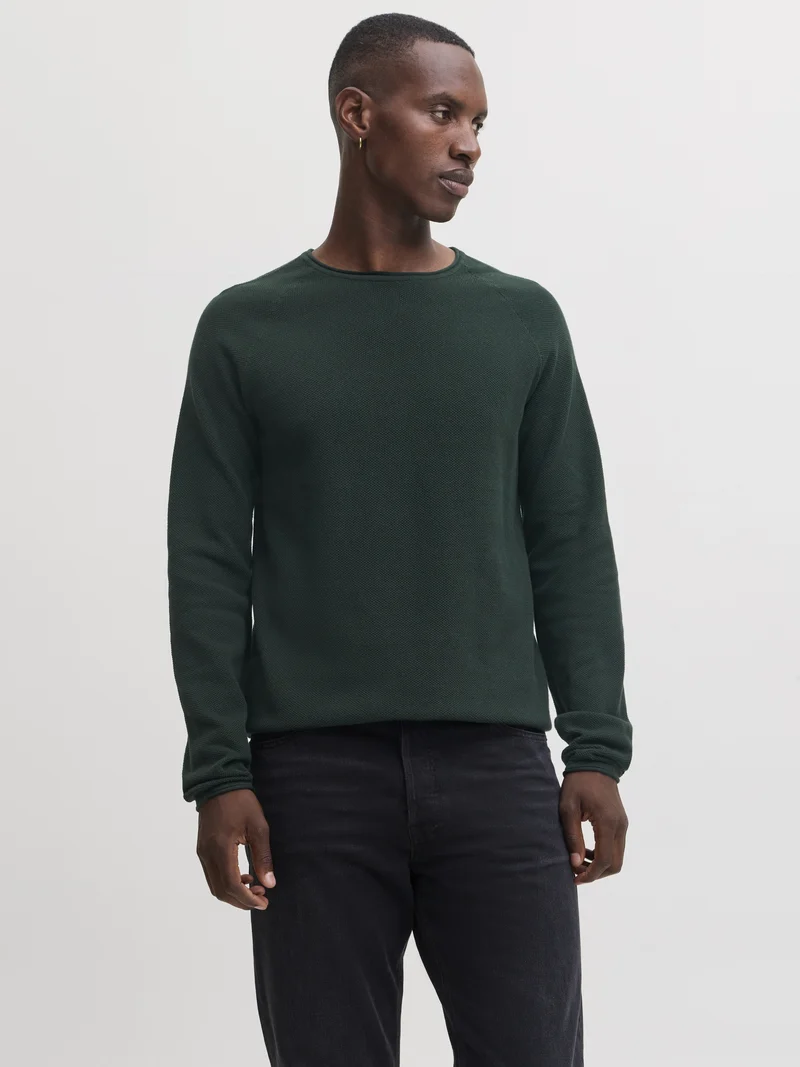 JJEHILL KNIT CREW NECK NOOS, Scarab