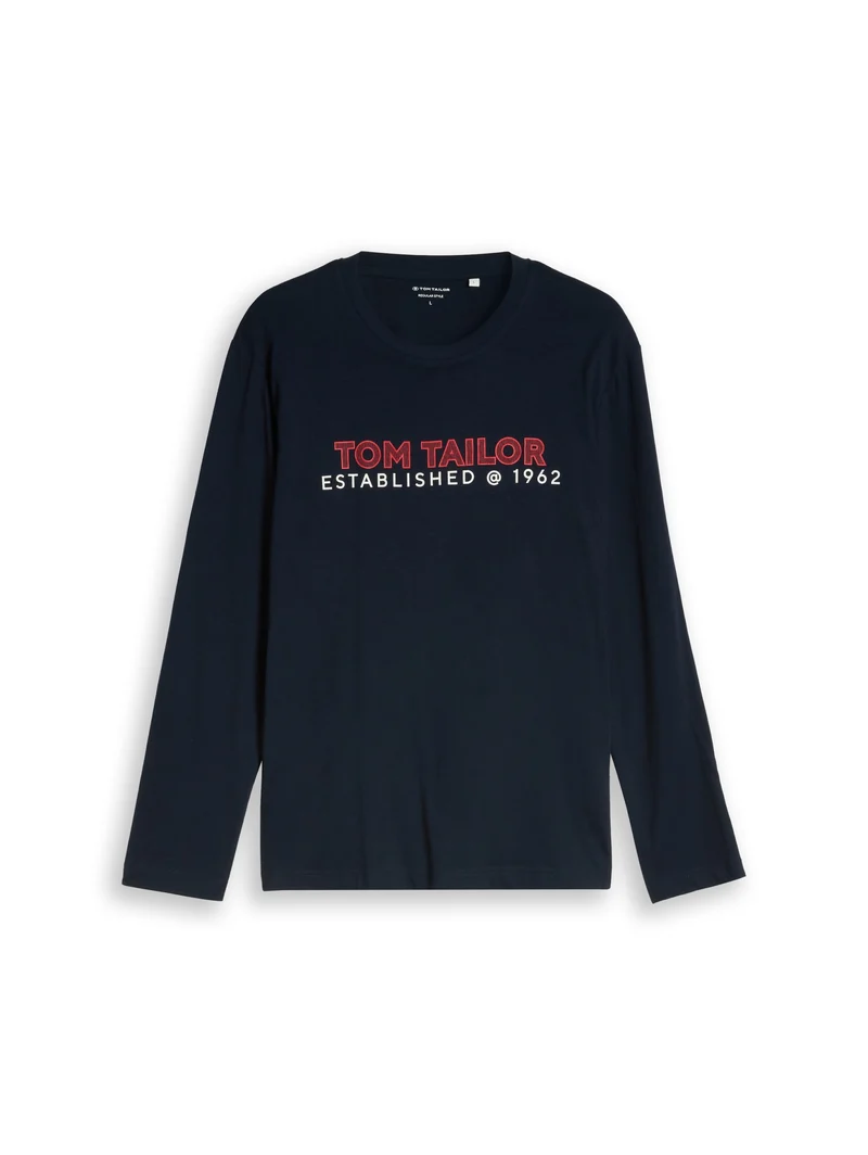 printed longsleeve, sky captain blue