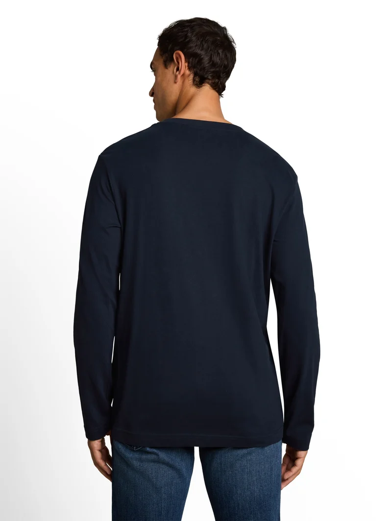 printed longsleeve, sky captain blue