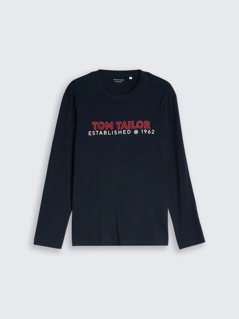 printed longsleeve, sky captain blue
