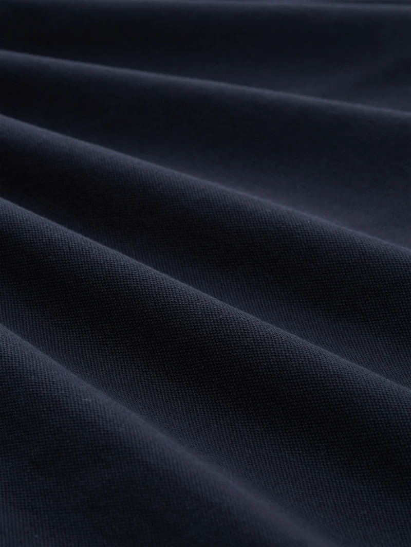 basic longsleeve polo, sky captain blue