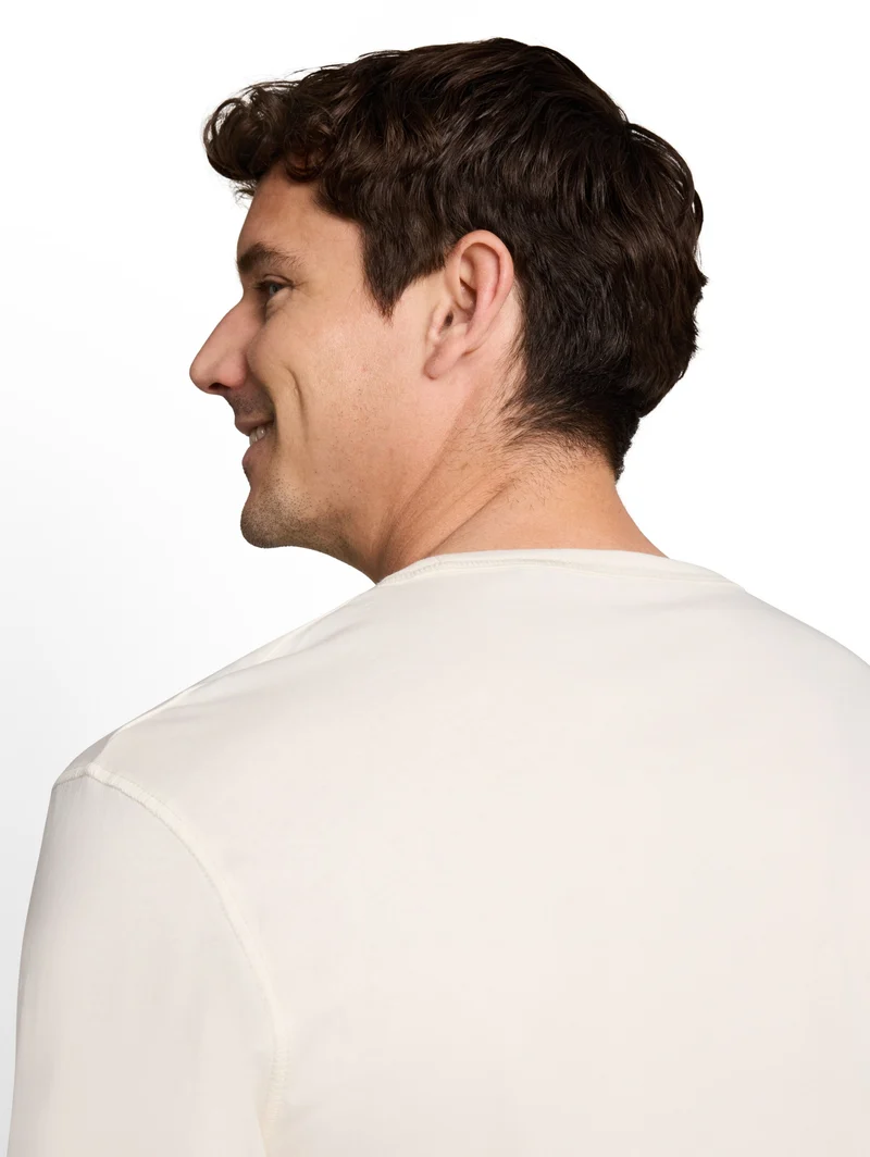basic longsleeve t-shirt, Gardenia White
