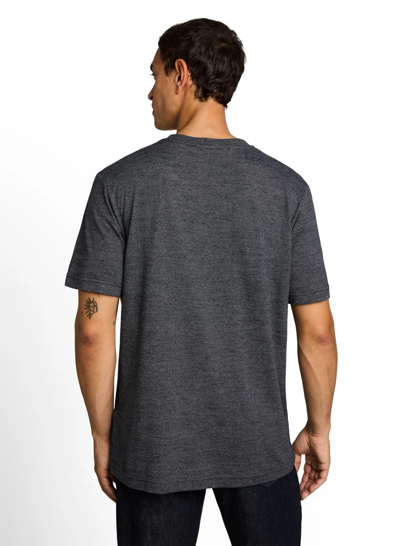 printed t-shirt, navy gardenia white injected