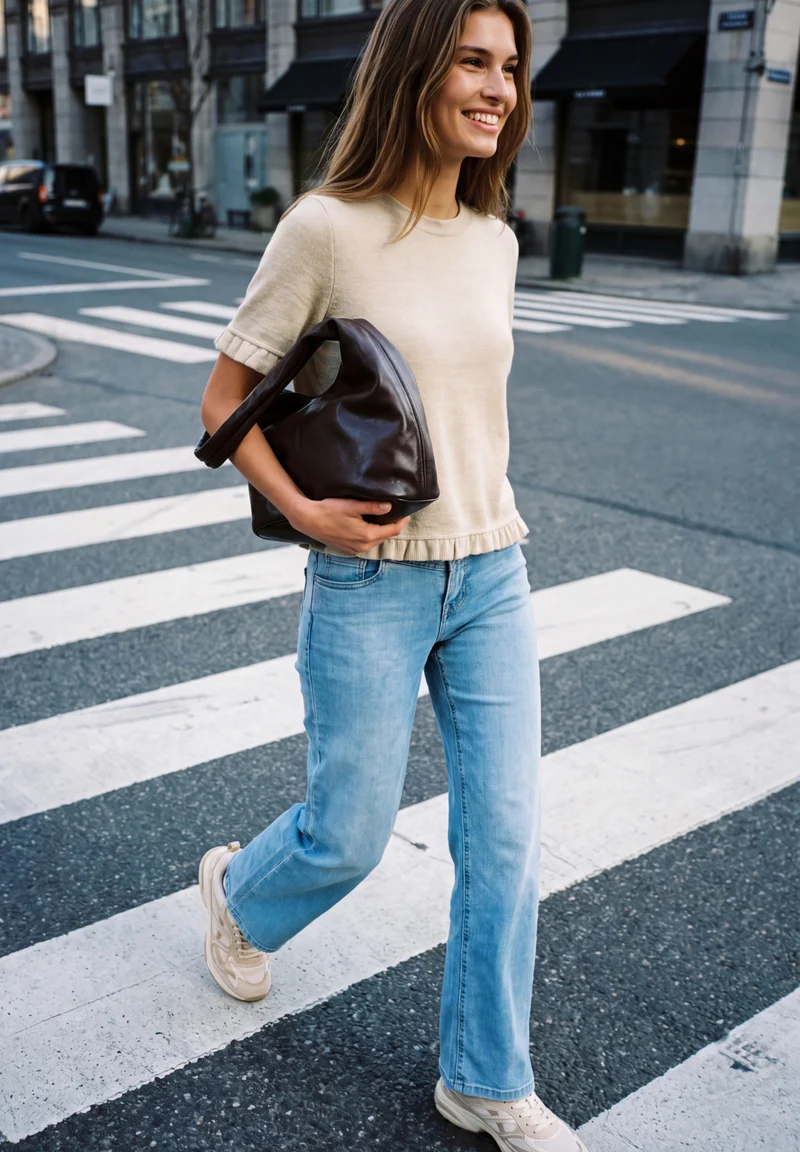LTD QR_Studio_Soft basic shirt, creamed sand mel.