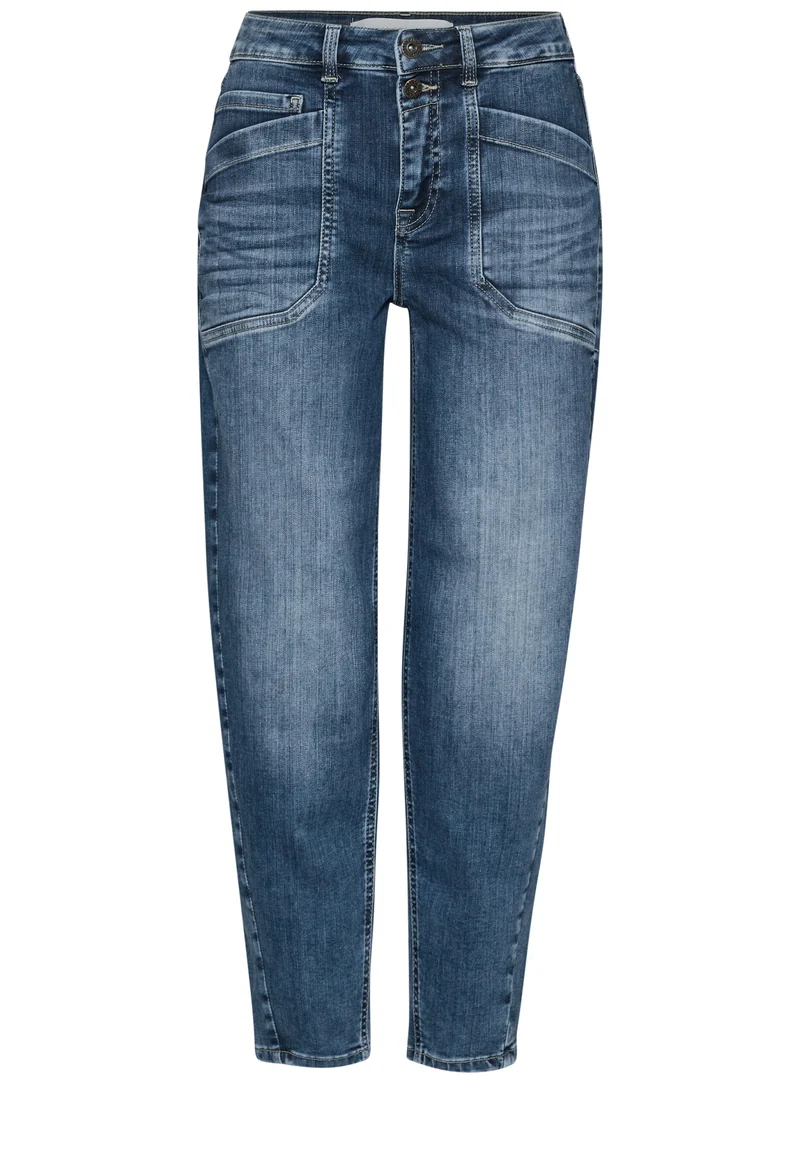 QR Studio Style Cleo Barrel Fi, mid blue random washed