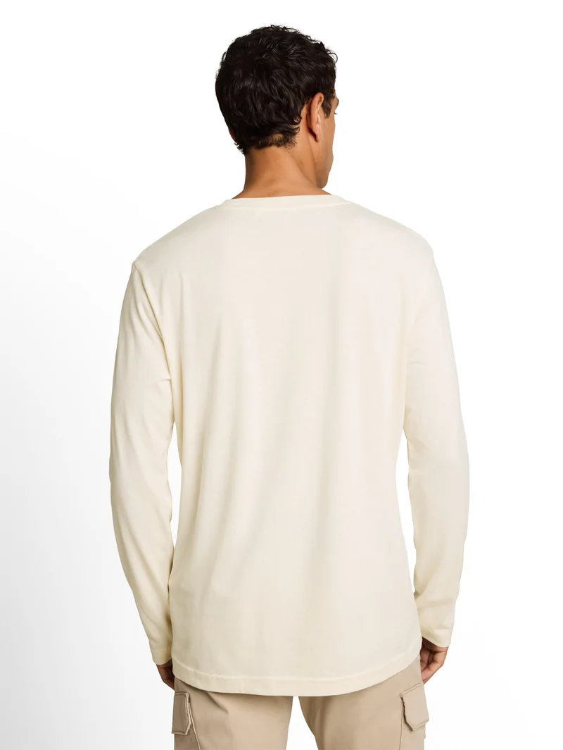 printed longsleeve, Gardenia White