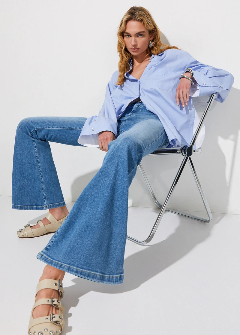 High-Rise Bootcut Jeans