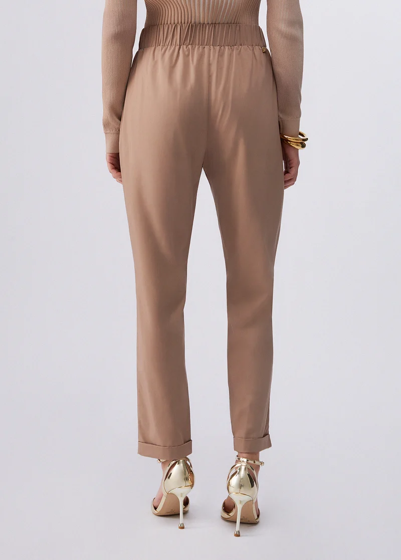 Slim-Fit Trousers with Turn-Ups