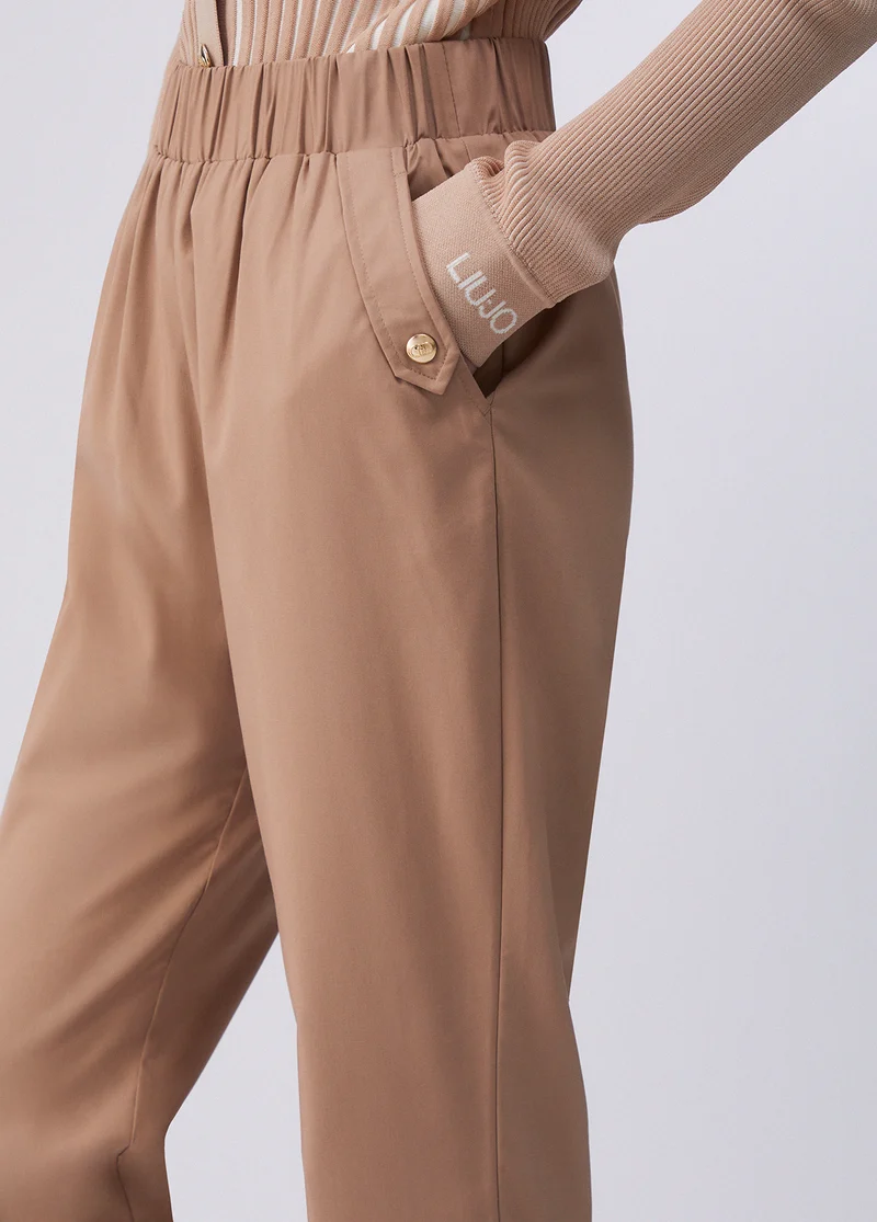 Slim-Fit Trousers with Turn-Ups
