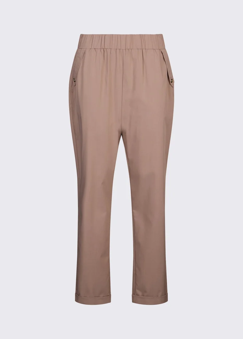 Slim-Fit Trousers with Turn-Ups