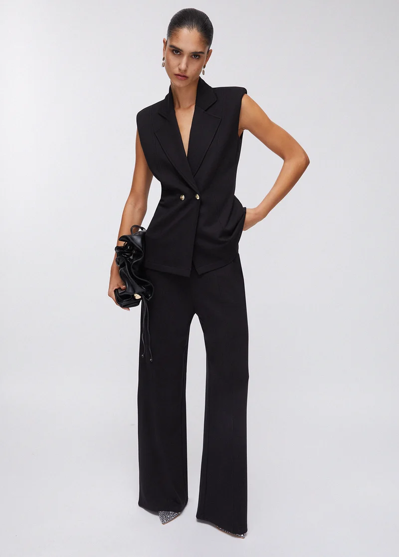 Trousers with Slit Details