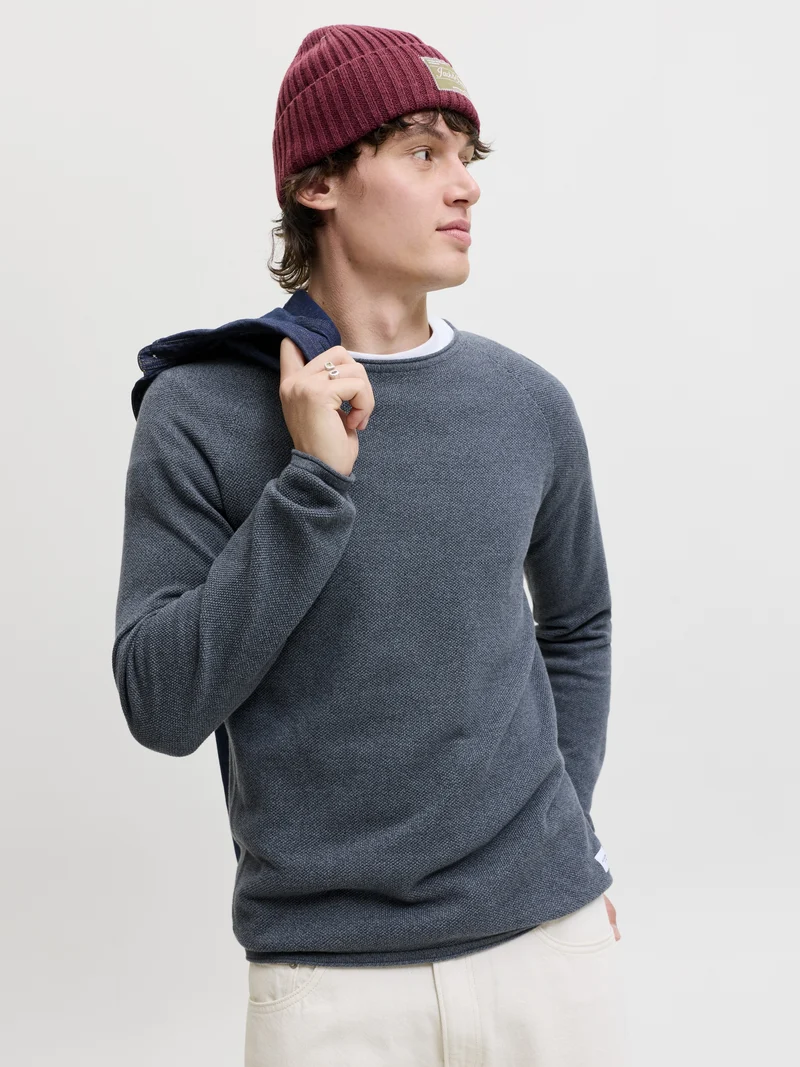 JJEHILL KNIT CREW NECK NOOS, Turbulence/Melange