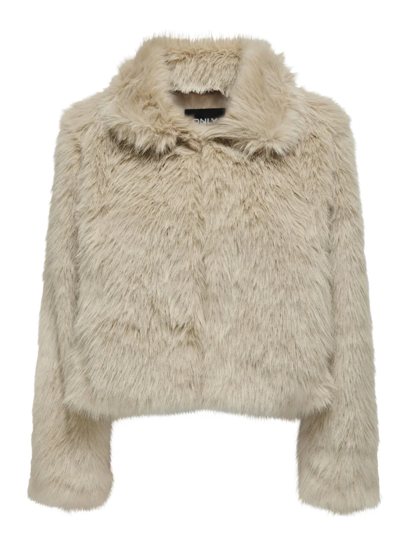 ONLMANNY FAUX FUR JACKET OTW NOOS, Pumice Stone