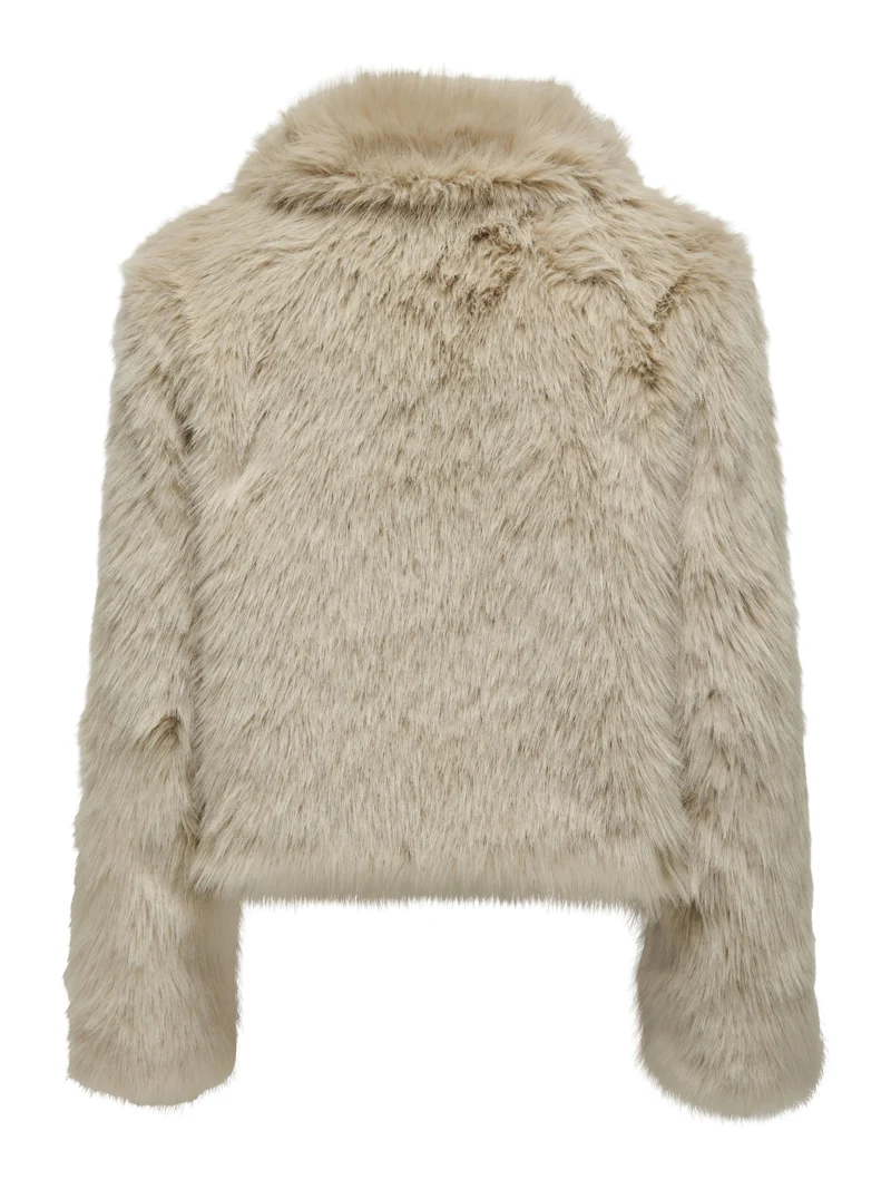 ONLMANNY FAUX FUR JACKET OTW NOOS, Pumice Stone