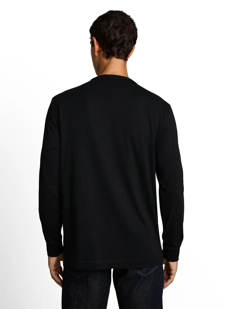 basic longsleeve t-shirt, Black
