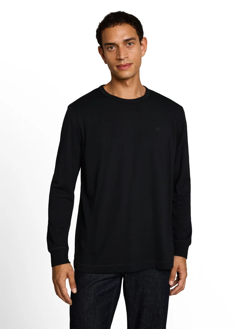 basic longsleeve t-shirt, Black