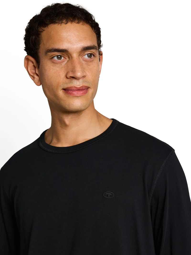 basic longsleeve t-shirt, Black