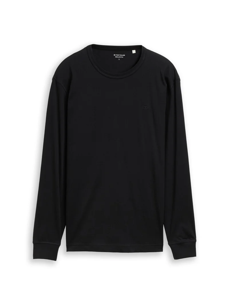 basic longsleeve t-shirt, Black