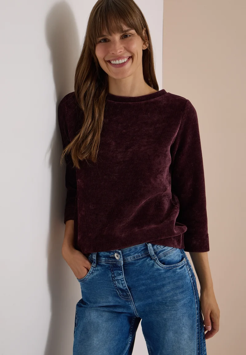 TOS Soft Cord Shirt, berry red