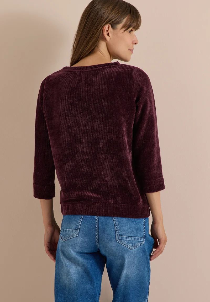 TOS Soft Cord Shirt, berry red