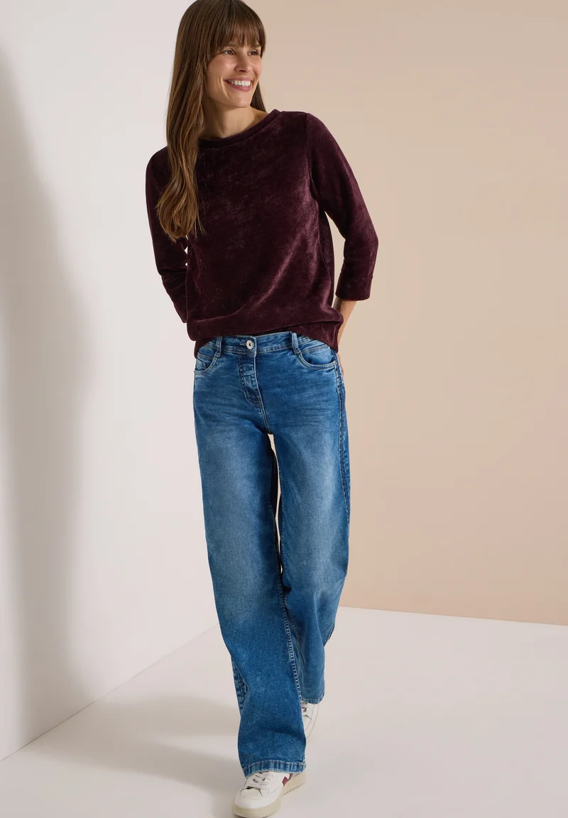 TOS Soft Cord Shirt, berry red