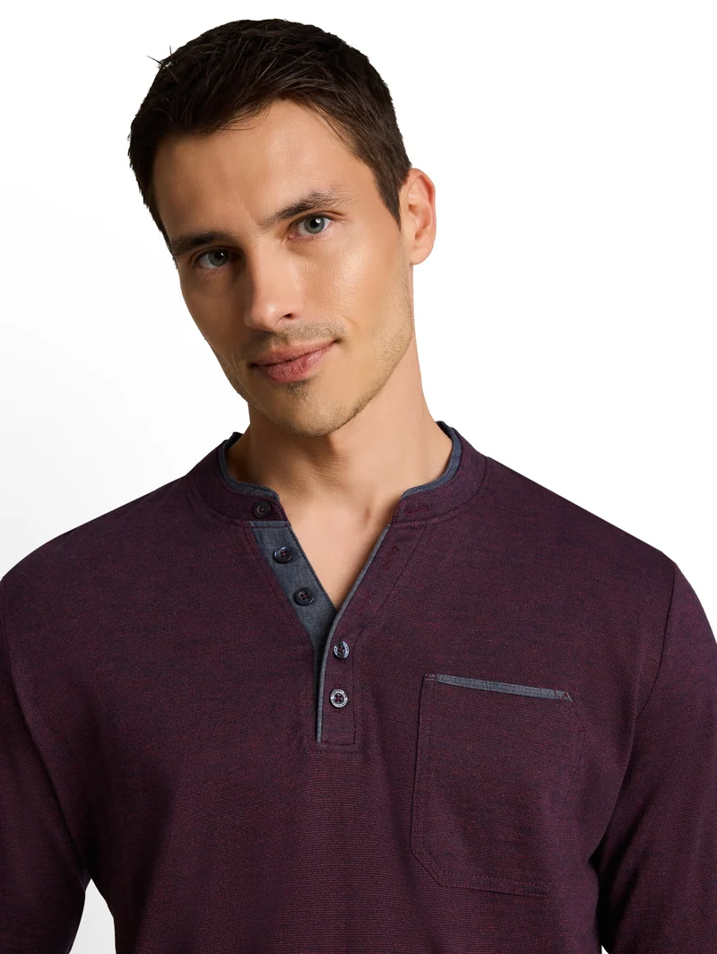 detailed serafino, pear red navy injected stripe