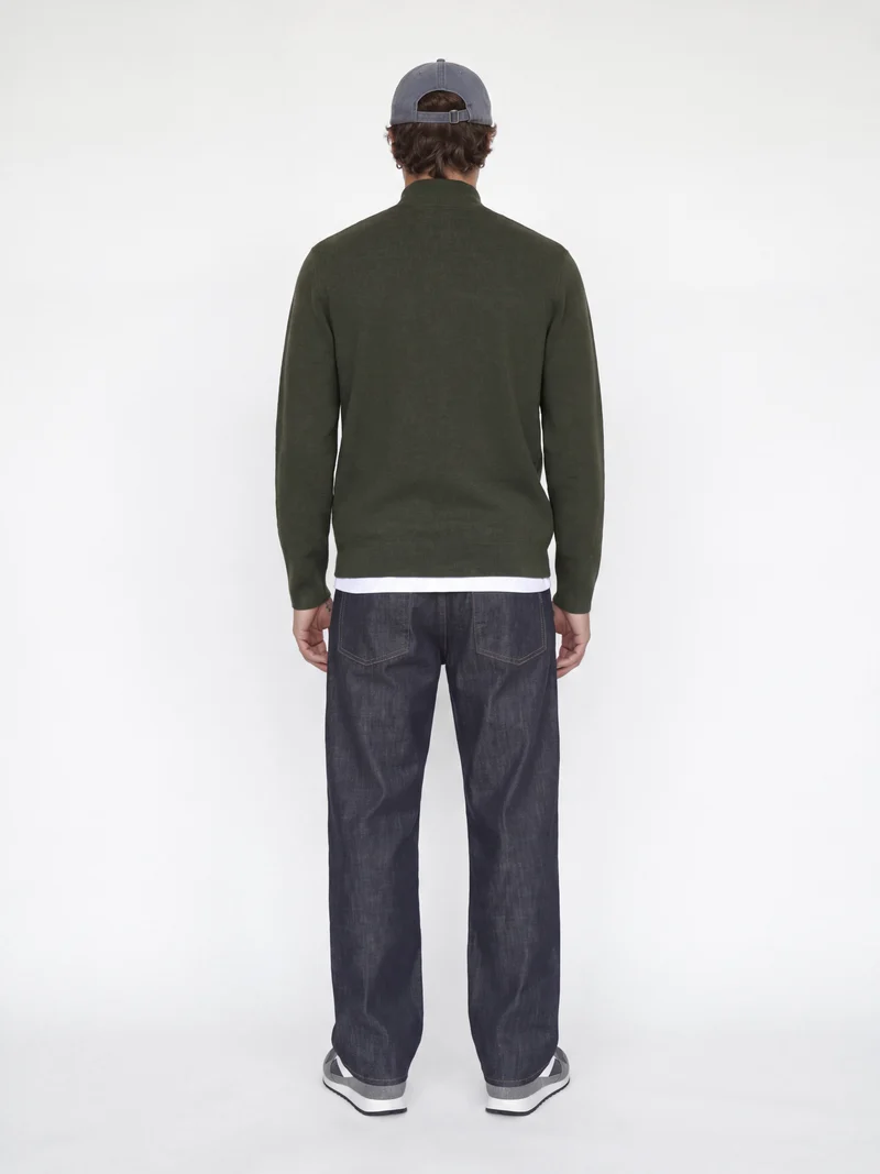 JJMILANO STITCH KNIT HALF ZIP SN, Rosin/Melange