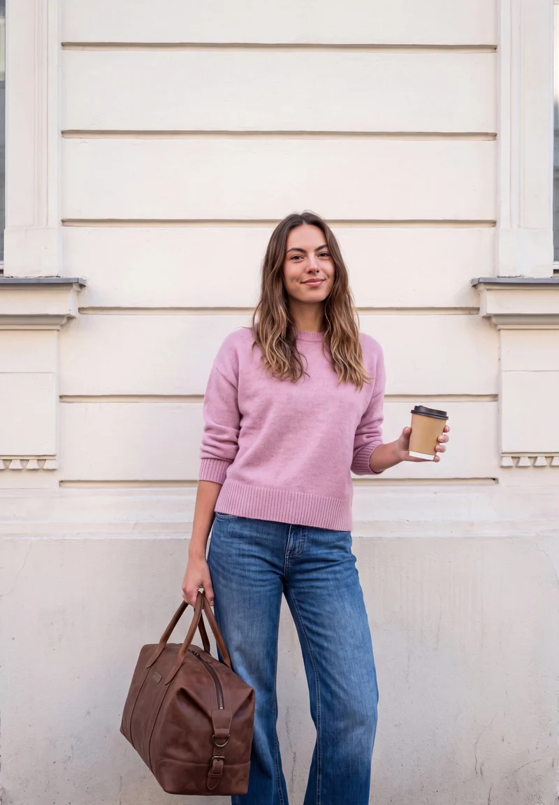 LTD QR Studio_Round neck sweat, pearly rose mel.