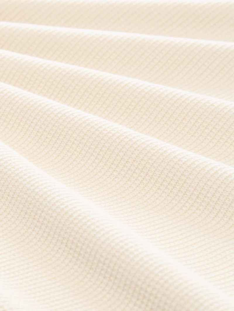 structured crew neck knit, Gardenia White