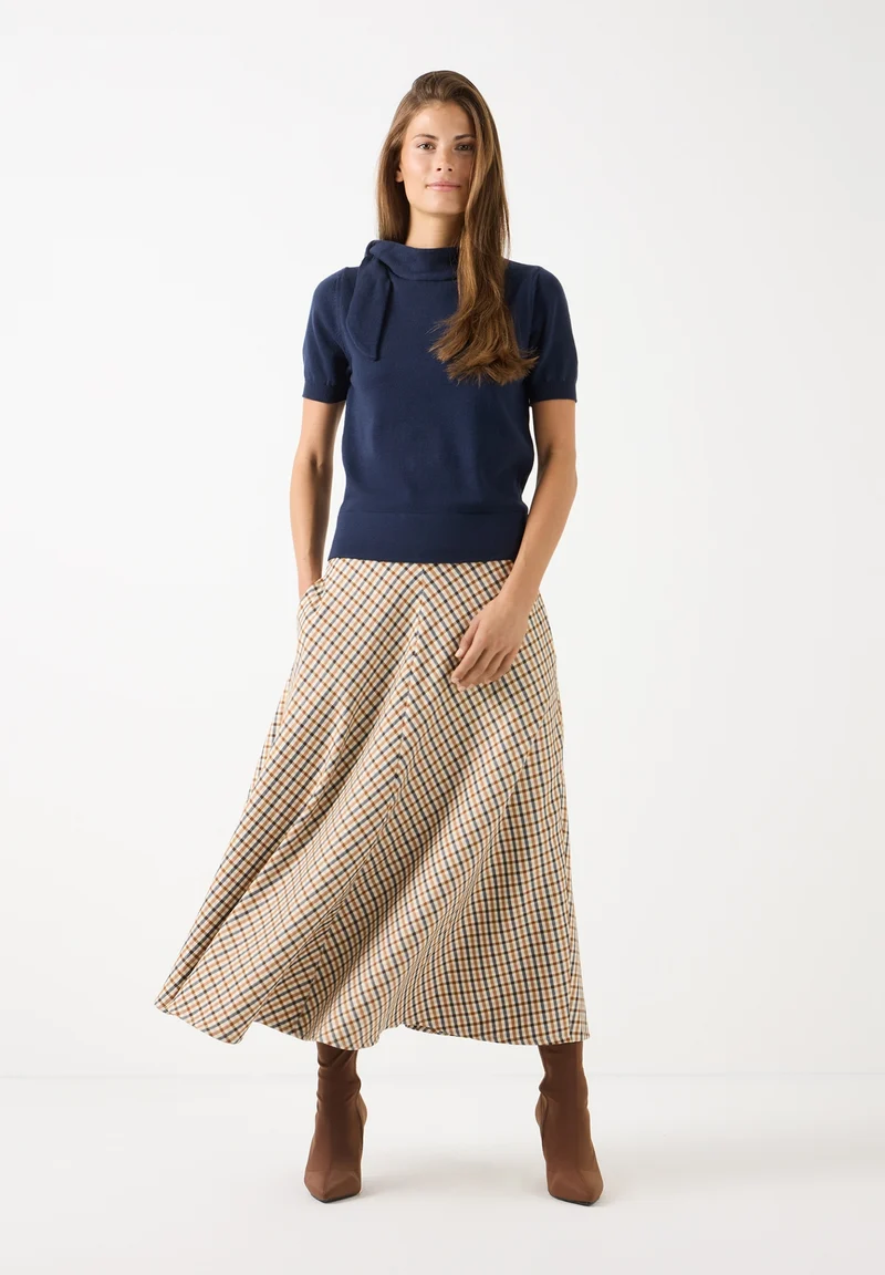 Pullover with Neck-Detail, classic blue