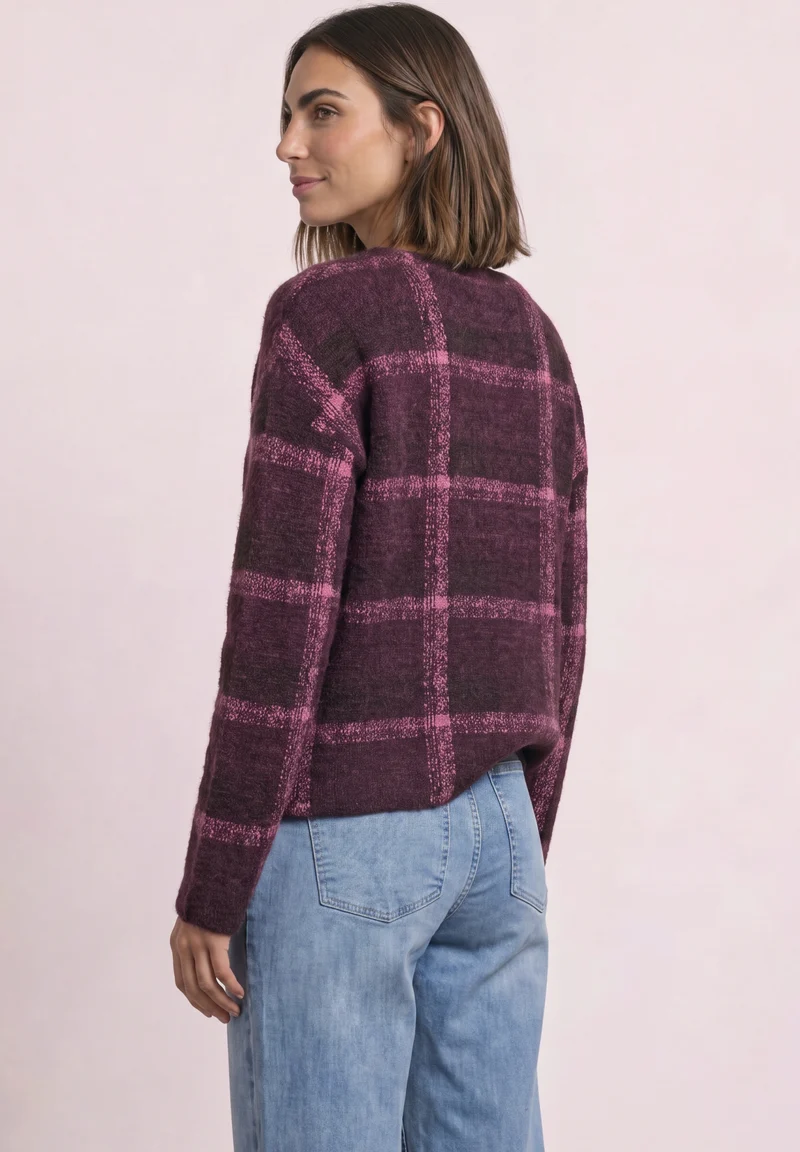 LTD QR soft multi color check, rustic rouge
