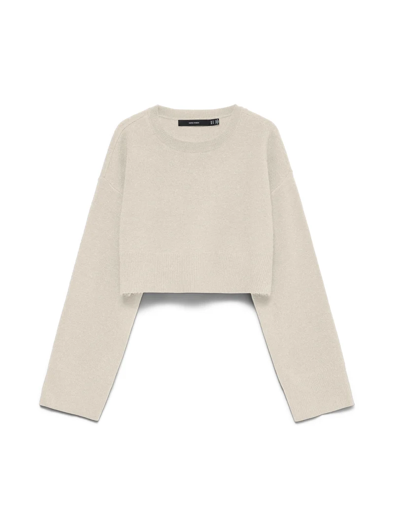 VMJACE LS O-NECK CROP PULLOVER, Birch