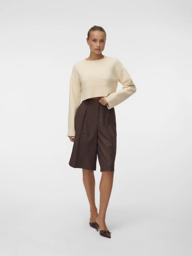 VMJACE LS O-NECK CROP PULLOVER, Birch