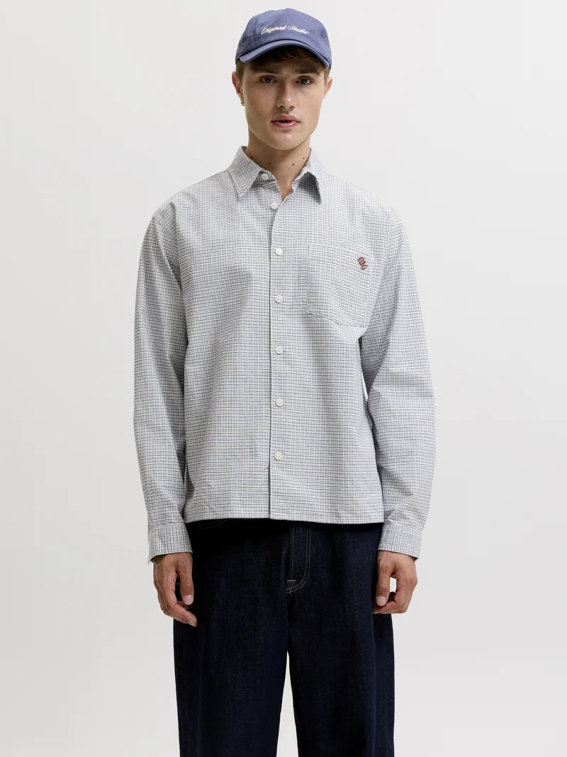 JORFREDERIKSBERG OXFORD SHIRT LS SN, Ice Water/CHECKS