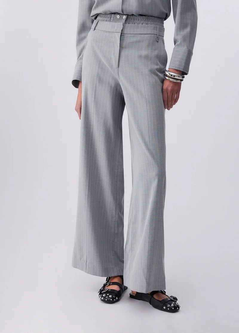 Pinstripe Palazzo Trousers