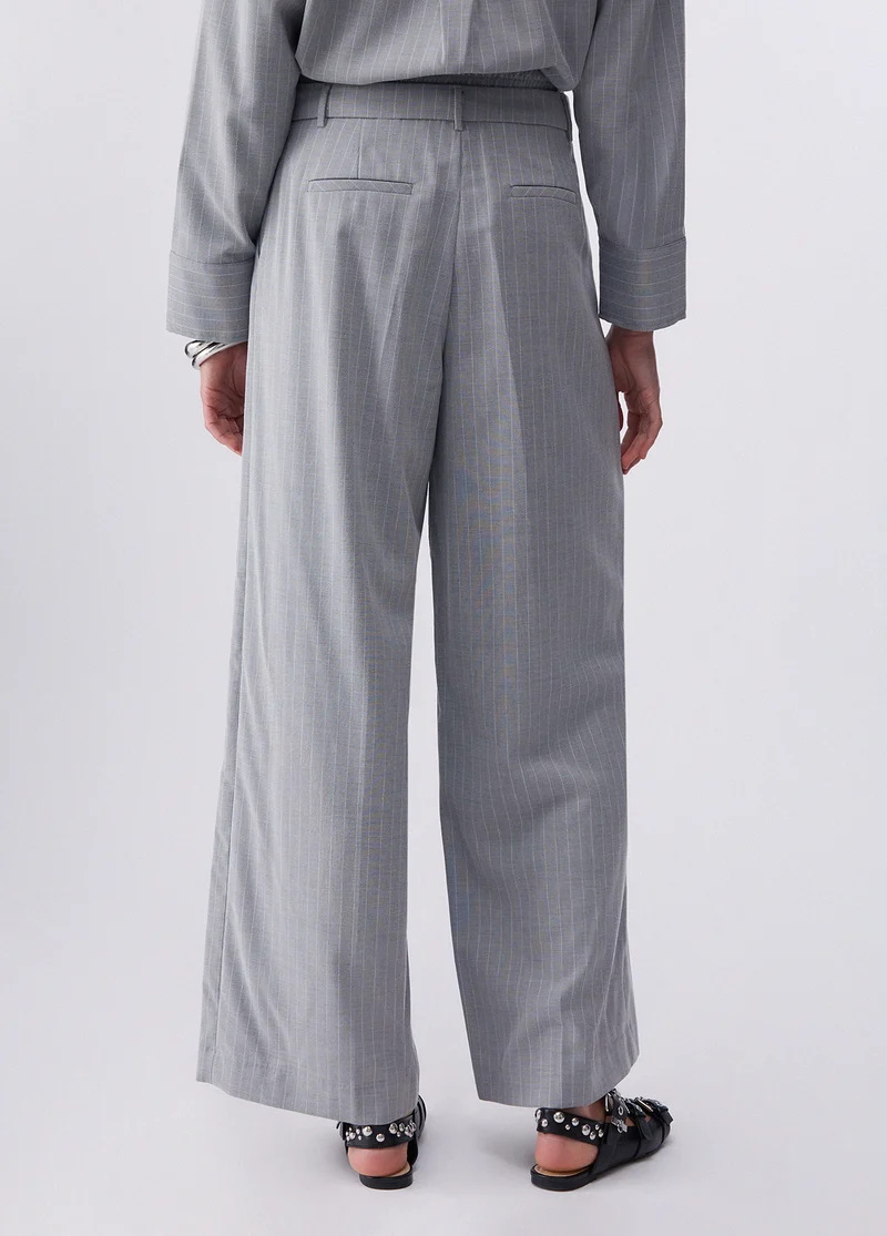 Pinstripe Palazzo Trousers