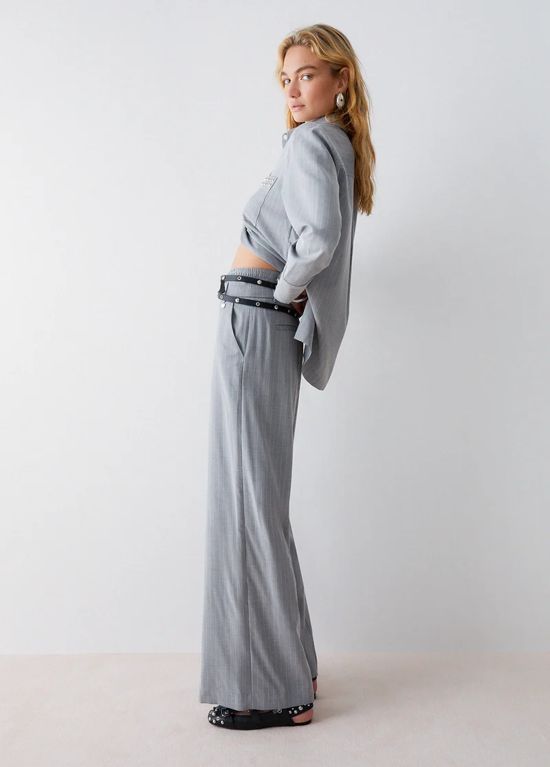 Pinstripe Palazzo Trousers