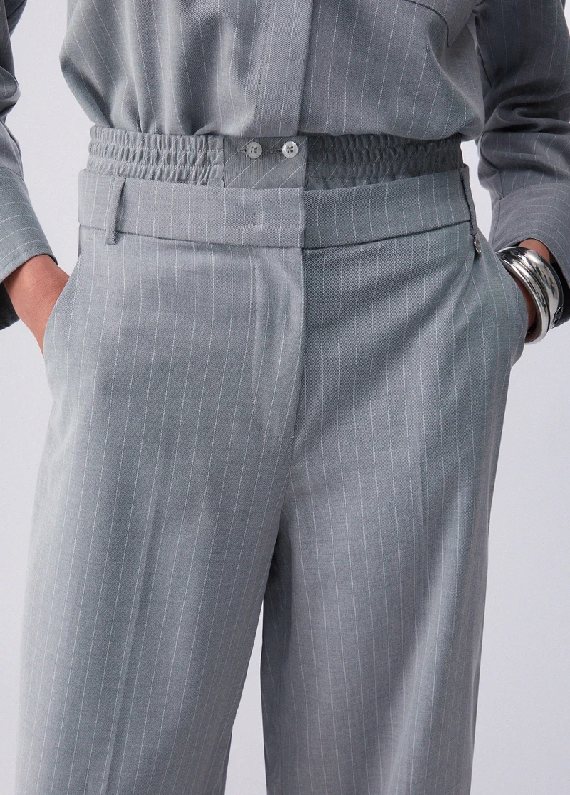 Pinstripe Palazzo Trousers